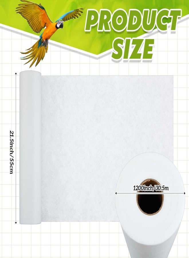 Drydiet 100 ft x 22 Inch Bird Cage Liner Disposable Cages Cushion Pad Mat Precut Absorbent Bird Cage Paper Large Parakeet Cage Liners Accessories for Pet Animal Bird Parrot (White) - Image 2